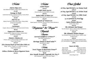 The King Alfred Menu - Dalton Book Club